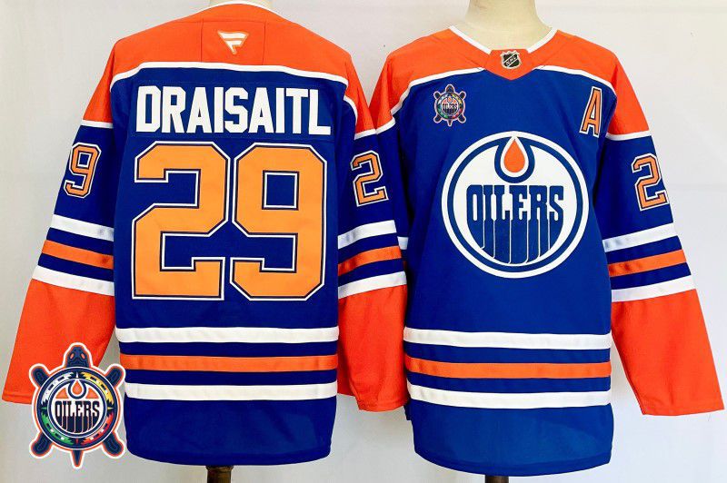 Men Edmonton Oilers #29 Draisaitl Blue Fanatics 2025 NHL Jersey style 6
